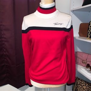 NWOT Tommy Hilfiger Turtleneck Colorblock Long Sleeve Top
